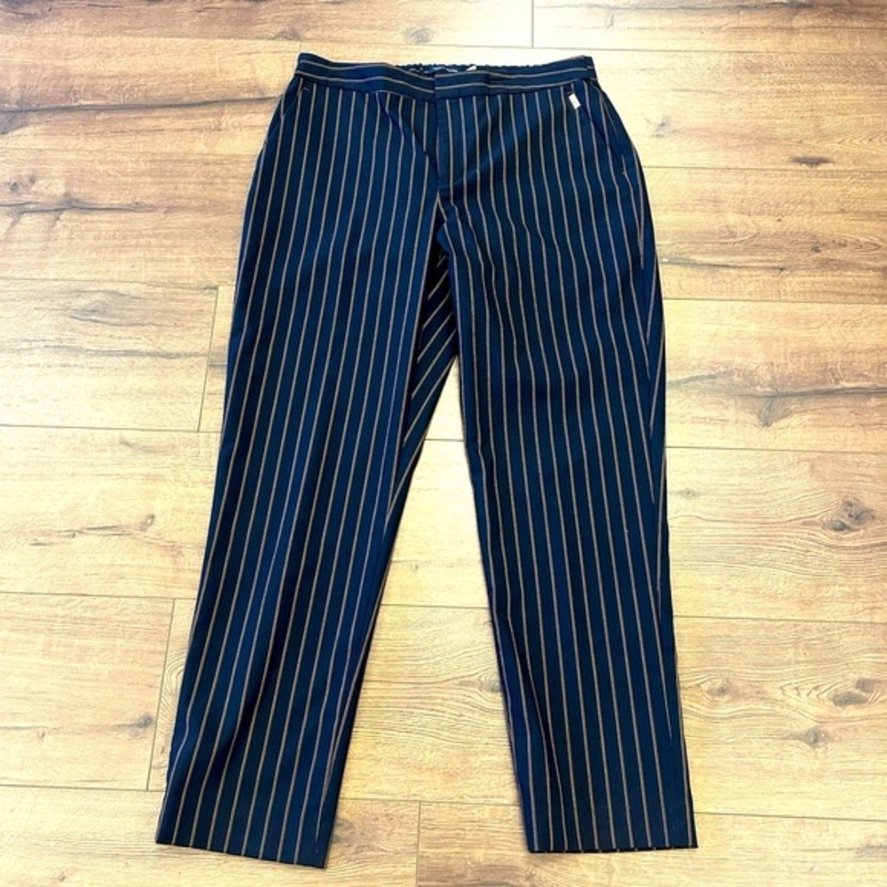 TOMMY HILFIGER WOMEN STRIPED TROUSERS IN SIZE 10 HIGH WAISTED